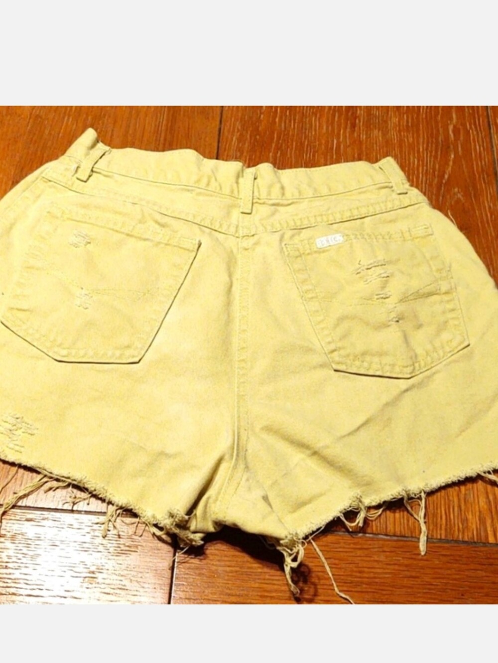 Vintage CHIC High Waist Cutoff Jean Shorts Sz. 10 Yellow